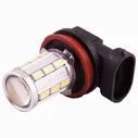 Автолампа диод H11 12V 18 SMD + 1 HP диоды 1-конт линза Белая Ближний, дальний