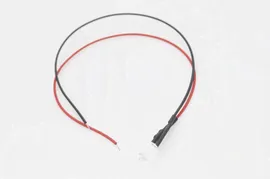 Светодиод 5мм с проводами 20см - белый (12V 20mA 6000-6500mcd 120°)