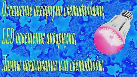 Освещение аквариума светодиодами, LED освещение аквариума, Лампы накаливания или светодиоды.