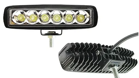 Фара светодиодная 12/27V 5018L FLOOD6.5" 6 диодов 18W (шт)(14071)