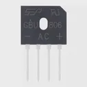 10ШТ GBU806 Мостовой выпрямительный диод 8A 600V GBU-4 (SIP-4) Однофазный, Полноволновой 8 Ампер 600 Вольт Электронные кремниевые диоды