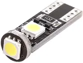S08201383, Автолампа диод T10 (W5W) 12V 3 SMD диода 1-конт обманка, биполярная Белая SKYWAY Салон, габариты, номер, стопы